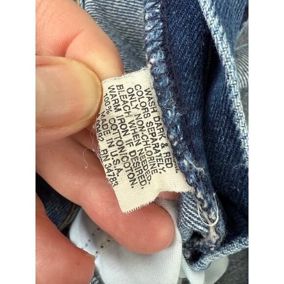 Lee vintage blue jean denim midi skirt 10-12 - Picture 8 of 9